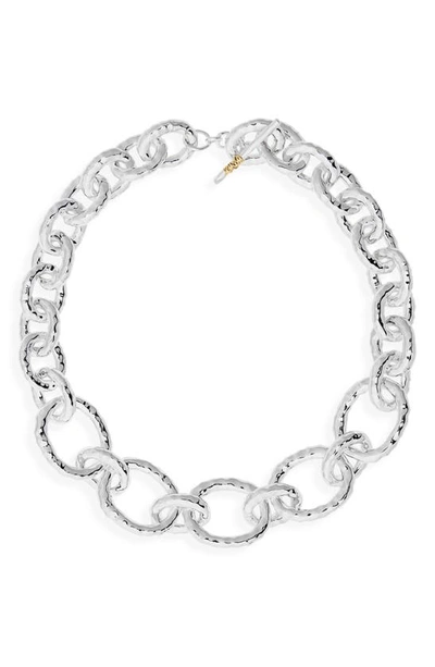 Shop Ippolita 'glamazon' Hammered Silver Heavy Gauge Necklace In Z/dnusilver