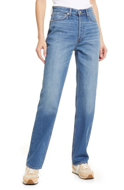 Shop Rag & Bone Alex High Waist Relaxed Straight Leg Jeans In Clean Mick