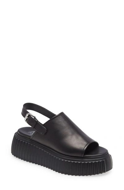 Shop Agl Attilio Giusti Leombruni Ozzy Slingback Platform Sandal In Black