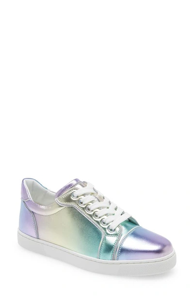 Shop Christian Louboutin Vieirna Leather Sneaker In Multi/ Bianco