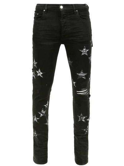 Shop Amiri Bandana Star Jeans Black
