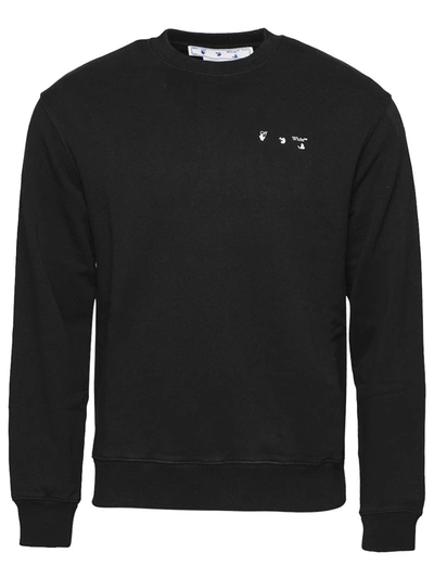 Shop Off-white Caravaggio Paint Slim Crewneck Sweater Black