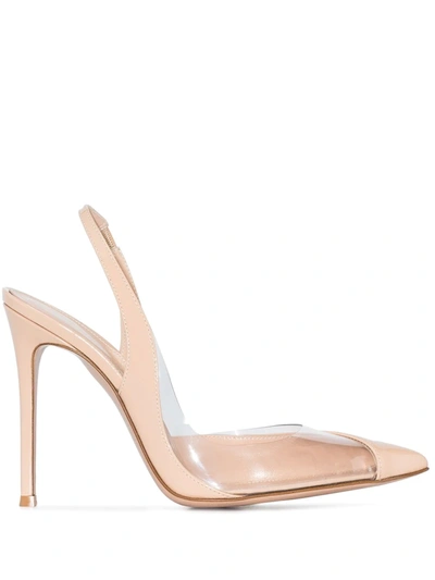 Gianvito Rossi Pointed-toe Slingback Pumps In Neutrals