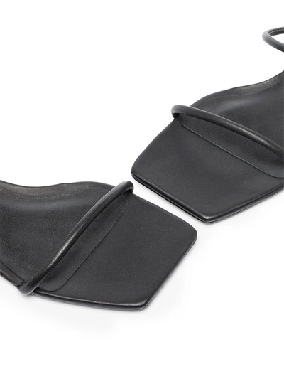 Shop St Agni Arp Slip-on Leather Sandals In Schwarz