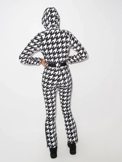Shop Perfect Moment Houndstooth-pattern Long-sleeve Ski Suit In Schwarz