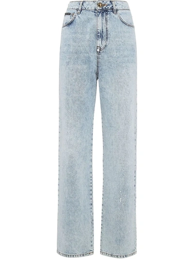 Shop Philipp Plein Loose-fit Jeans In Blau