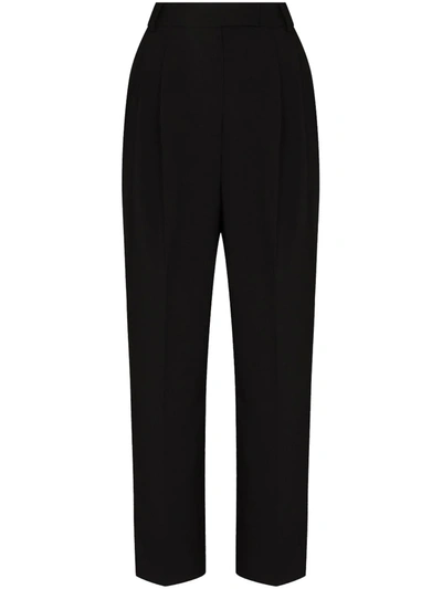 Shop The Frankie Shop Bea Tailored Cropped Trousers In Schwarz