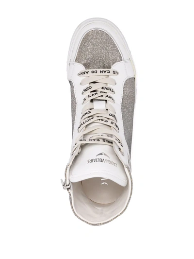 Zadig & Voltaire Flash Sparkle High Top Sneaker In White