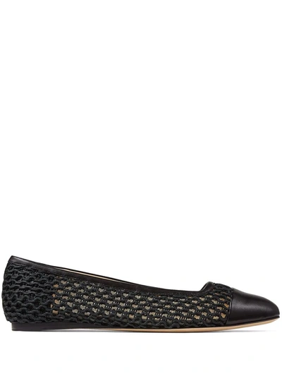 Shop Jimmy Choo Watson Slip-on Ballerina Shoes In Schwarz