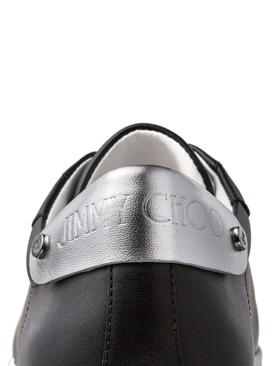Shop Jimmy Choo Rome/m Leather Sneakers In Schwarz