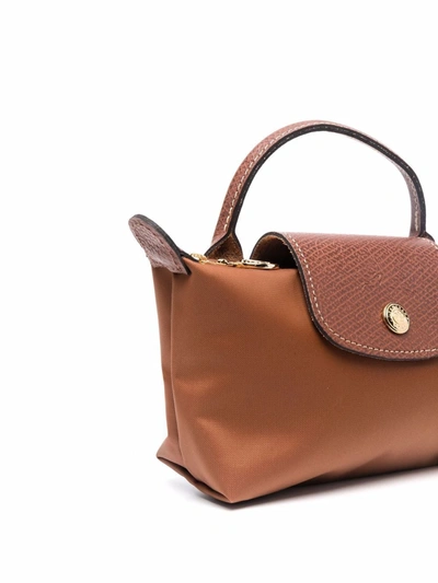 Longchamp Le Pliage Original Pouch In Braun