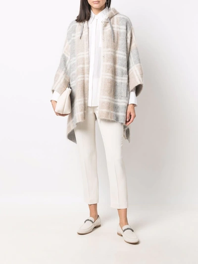Brunello Cucinelli Cropped Slim-fit Trousers In Nude