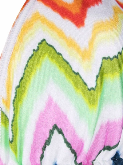 Shop Missoni Zigzag-print Halterneck Bikini In Weiss