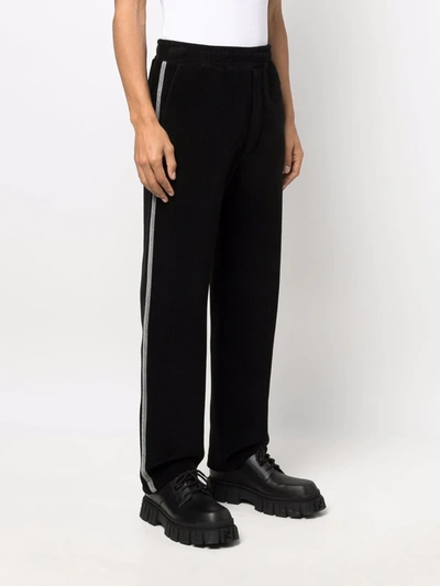 Shop Fendi Side Stripe Detail Trousers In Schwarz