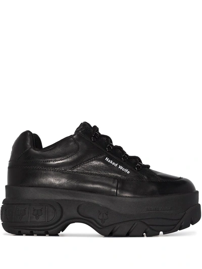 Shop Naked Wolfe Sporty Chunky Sneakers In Schwarz