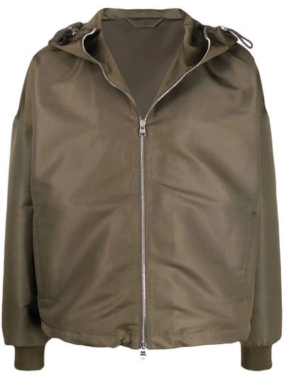 Alexander Mcqueen Blake Illustration Hooded Jacket In Grün