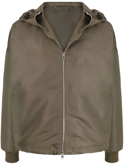 Alexander Mcqueen Blake Illustration Hooded Jacket In Grün