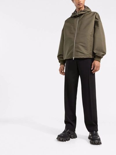 Alexander Mcqueen Blake Illustration Hooded Jacket In Grün