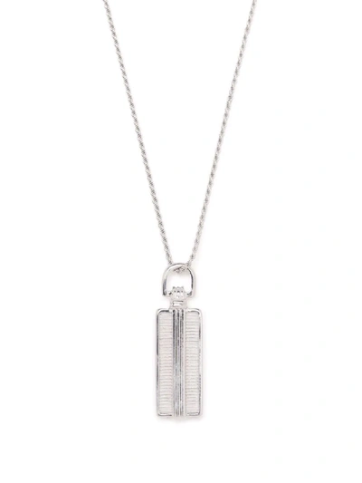 Shop Missoma Fused Ridge Dog Tag Pendant Necklace In Silber