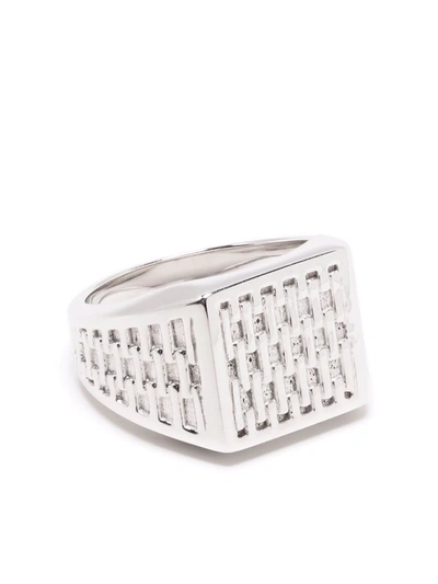 Shop Missoma Fused Woven Signet Ring In Silber