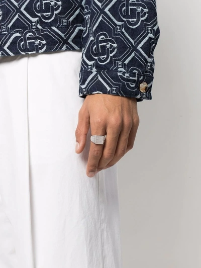 Shop Missoma Fused Woven Signet Ring In Silber