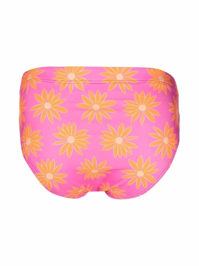 Shop Jacquemus Floral-print Swimming Trunks In Rosa