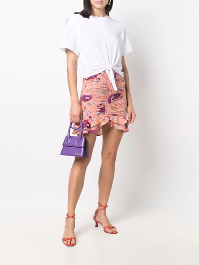 Shop Isabel Marant Milendi Floral-print Skirt In Rosa