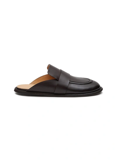 Shop Marsèll Guardella' Leather Penny Loafer Mules In Brown