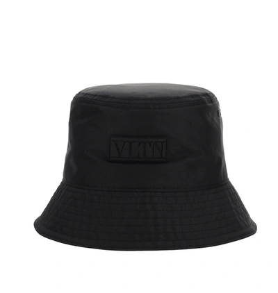 Shop Valentino Garavani Logo Embroidered Bucket Hat In Black