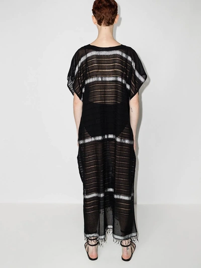 Shop Lemlem Tikuri Stripe-pattern Beach Dress In Schwarz