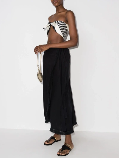 Shop Melissa Odabash Lily Wrap Midi Skirt In Schwarz