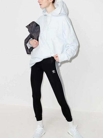 Adidas Originals 3 Stripes Tight Cotton Leggings In Schwarz