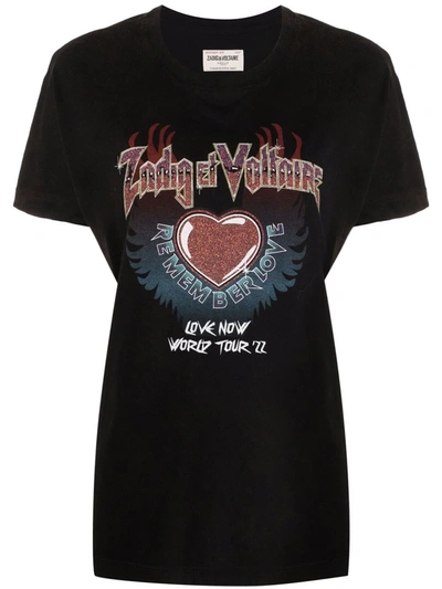 Shop Zadig & Voltaire Tom Graphic-print T-shirt In Schwarz