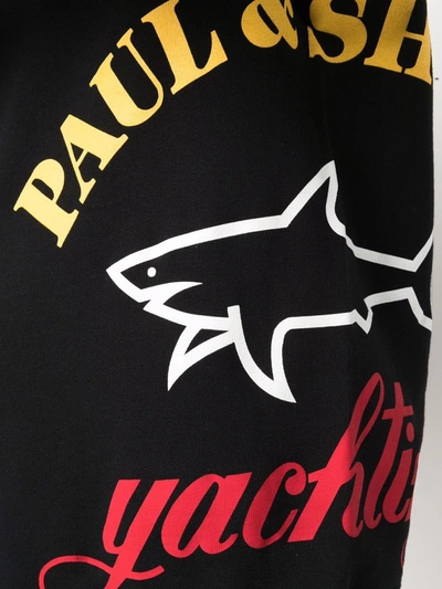 Shop Paul & Shark Logo-print Sweatshirt In Schwarz
