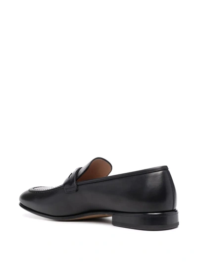 Ferragamo Madison Leather Penny Loafers In Schwarz