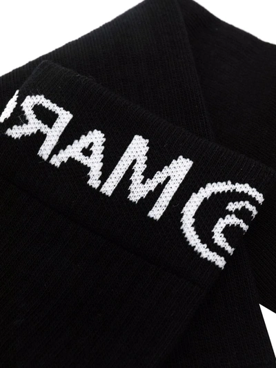 Mm6 Maison Margiela Logo Cotton-blend Socks In Black