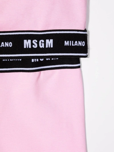 Shop Msgm Logo Band Tracksuit Set In Pink