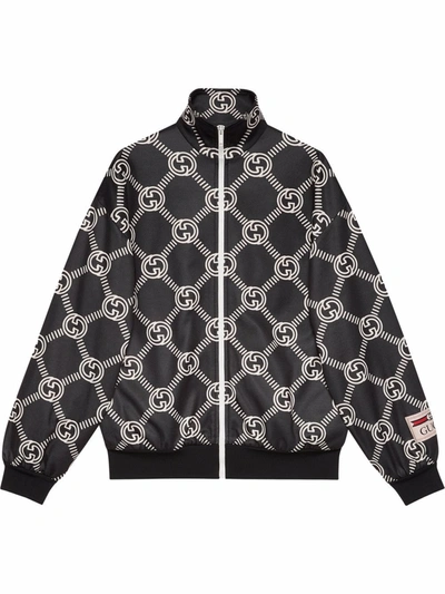 Shop Gucci Gg Logo Zip-up Jacket