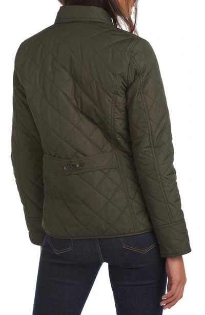 Shop Barbour Forth Quilted Jacket In Sage/ Oatmeal Tartan