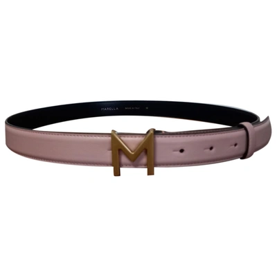 Pre-owned Marella Leather Belt In Pink