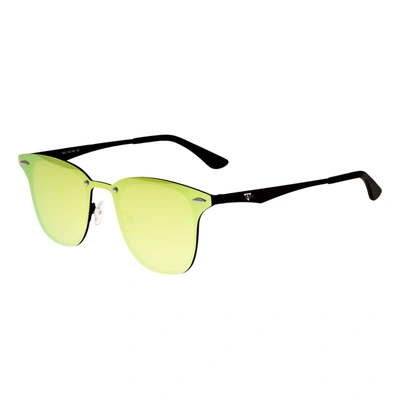 Shop Sixty One Infinity Yellow-green Wf Sunglasses S142yg In Black / Spring / Yellow