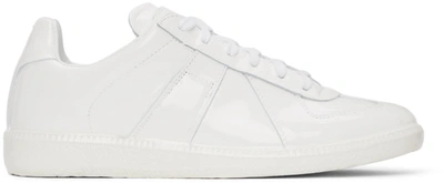 Shop Maison Margiela White Rubber Replica Low Sneakers In T1003 White