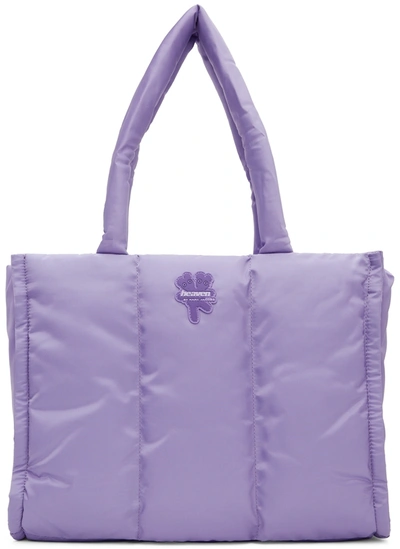 Marc Jacobs Heaven Purple Puffer Logo Tote In Soft Violet ModeSens