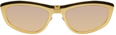 Shop Givenchy Gold Gv 7208/s Sunglasses In 0001 Yell Gold