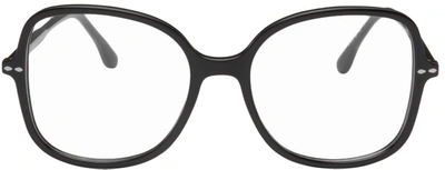 Shop Isabel Marant Black Thin Square Glasses In 0807 Black