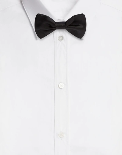 Shop Dolce & Gabbana Silk Bow Tie In Black