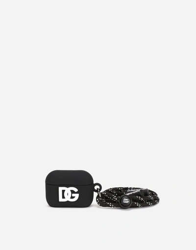 Shop Dolce & Gabbana Rubber Airpods Pro Case With Dg Logo In Multicolor