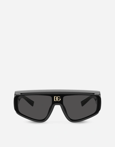 Shop Dolce & Gabbana Dg Crossed Sunglasses In Black