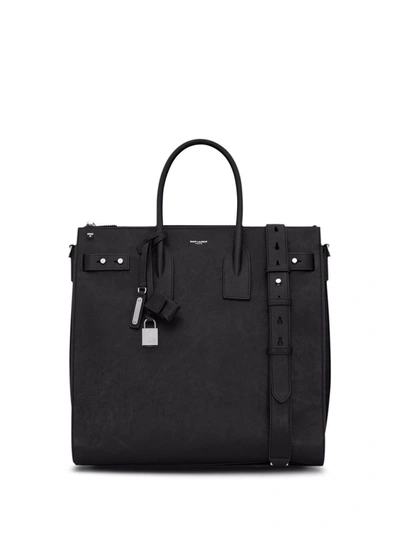 Shop Saint Laurent Ysl Bag Sdj Tote Wit In Black