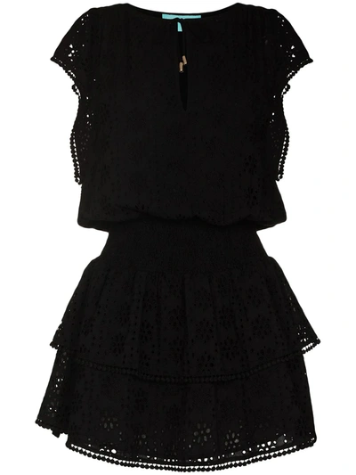 Shop Melissa Odabash Keri Tiered Mini Dress In Black